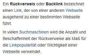 OffPage Optimierung - das sind Backlinks